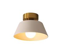 Mordern Semi Flush Mount Ceiling Light, Minimalist Metal Close to Ceiling Light Fixtures, E27 Socket Interior Decoration Ceiling Lamp for Entryway Kitchen Bedroom Hallway Foyer Office, JYLSSKUK, Wh