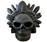 Mordial Aztec Death Whistle Loud - Authentic Mayan Screaming War Skull (Black)