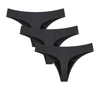 Mordlanka Period Underwear for Women - Nylon Thong Leak Proof Panties, Sexy, 3-Black, M