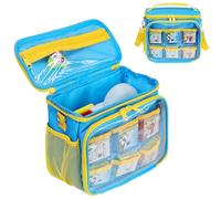 Mordx Carrying Case Compatible with Little Tikes Story Dream Machine Books Starter Set,Organizer for Little Tikes Projector Storybook Audio Playback and Character Series,Bag Only (Blue & yellow)