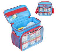 Mordx Storage Bag for Little Tikes Story Dream Machine Books Starter Set, Toy Storage Holder Travel Case for Many, Starter Set, Children's Toy, Blue & Red, 23 cm x 12 cm x 20 cm, Plain