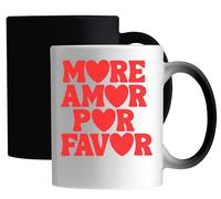 More Amor Por Favor Love Heart Ceramic Magic Mug White