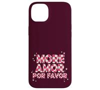 More Amor Por Favor Romance Stars Checkered Pattern Case for iPhone 14 Plus
