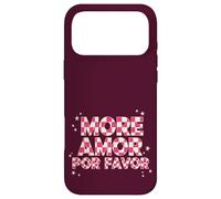 More Amor Por Favor Romance Stars Checkered Pattern Case for iPhone 17 Pro Max