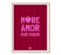 More amore por favor poster Multicoloured 30x40