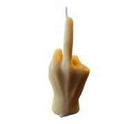 More Bees Please - Novelty Middle Finger Candle, 60g - Local Beeswax, Sustainable, Biodegradable, Finest Essential Oils, Toxin-Free, Cream