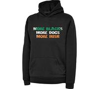 More Black More Dogs More Irish Hoodie Communist Socialism Black Lives Matter Unisex Gift Hoodie Top(M, Black)