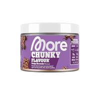 MORE Chunky Flavour, Fudge Brownie, 150 g, flavour powder for sweetening, low in sugar and calories, with inulin and lactase - made in Germany