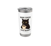 More Coffee Less Worry Stainless Steel Insulated Tumbler