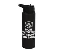 More Comfortable with Boxes Than Banter Archivist Stainless Steel Insulated Water Bottle