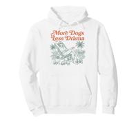 More Dogs Less Drama Dog Lover Tropical Vacation Pullover Hoodie
