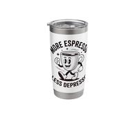 More Espresso Less Depresso Stainless Steel Insulated Tumbler