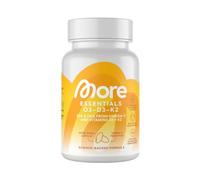 More Essentials O3-D3-K2, 60 Fish Oil Capsules | Contains 500mg EPA and 250mg DHA per day, vitamin D3 and vitamin K2, with a beef gelatine capsule shell
