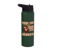 More Fun Than a Barrel of Monkeys Stainless Steel Insulated Water Bottle