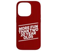 More Fun Than Two 20 Year 40 Funny 40th Birthday Party Humor Case for iPhone 14 Pro
