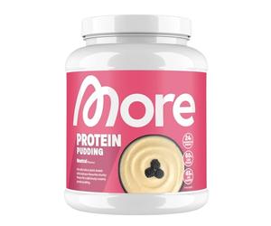 MORE High Protein Pudding Powder, Neutral, 600 g, 20 Servings, creamy pudding with less fat, calories and sugar - made in Germany