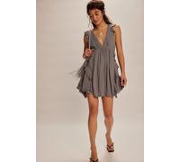 More Is More Mini Dress by free-est at Free People in Smoked Pearls, Size: Large - female