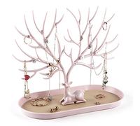 MORE&LESS Antlers Jewelry Display Stand,Tree Tower Rack Hanging Organizer for Ring Earrings Necklace Bracelet