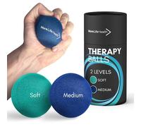 More Life Health Hand Balls for Therapy - Two Densities of Hand Balls for Arthritis and Carpal Tunnel - Hand Exercise Ball for Improved Grip - Stress Balls for Adults - 2 Balls