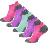 More Mile Challenger 5 Pack Womens Running Socks Cushioned Sports Anklet