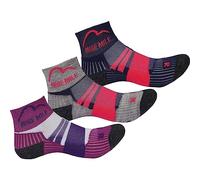 More Mile Endurance Junior Running Socks 3 Pack Coolmax Cushioned Breathable