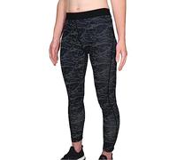More Mile Go for It Printed Womens Long Running Tights - Black - M