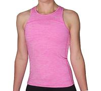 More Mile Heather Girls Training Vest Tank Top - Pink - 11-12 Years