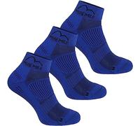 More Mile London 2.0 (3 Pack) Eco Friendly Running Socks Blue Cushioned Sports Sock