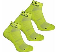 More Mile London 2.0 (3 Pack) Eco Friendly Running Socks Yellow Cushioned Sports Sock