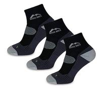 More Mile London 3 Pack Running Socks - Black - 5.5-8