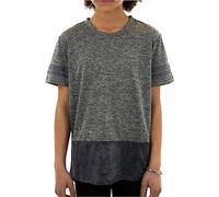 More Mile Marl Girls Short Sleeve Training Top - Grey - 13-14 Years