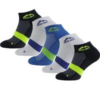 More Mile Preventer 5 Pack Mens Running Socks Double Layer Anti Blister Cushioned Anklet
