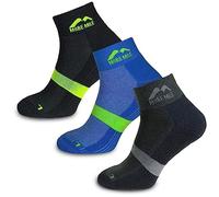 More Mile Preventer Mens Running Socks Double Layer 3 Pack Anti Blister Twin Skin