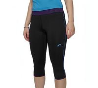 More Mile Prime Womens 3/4 Capri Running Tights - Black - 2XS