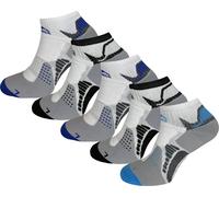 More Mile San Diego 5 Pack Running Socks White Cushioned Anti Blister Support