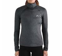 More Mile Train to Run Womens Long Sleeve Funnel Neck Running Top - Grey - M