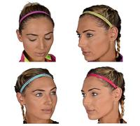 More Mile Tress Tamer Hairbands Gym Running Sports Headbands (4 Pack)