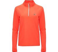 More Mile Vivid Half Zip Long Sleeve Womens Running Top - Orange - M