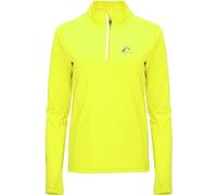 More Mile Vivid Half Zip Long Sleeve Womens Running Top - Yellow - M