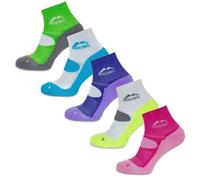 More Mile Womens Limited Edition 5 Pair Pack London Running Socks, Mixed, 2-5 shoe