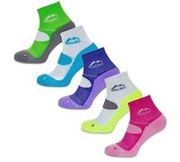 More Mile Womens Limited Edition 5 Pair Pack London Running Socks, Mixed, 5-8 shoe