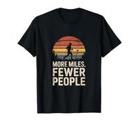 More Miles Fewer People Hiking Running T-Shirt