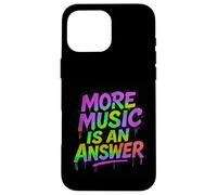 'More Music,is an Answer' Musicians Graffiti style Case for iPhone 16 Pro Max