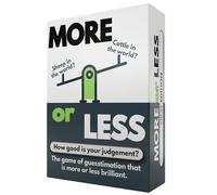 More or Less First Edition Card Game - How Good Is Your Judgement? 2 Players + | Perfect for Gift, Travel, Holiday | For Kids, Teens & Adults | Play Anywhere | Age 12+