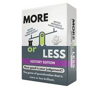 More or Less History Edition Card Game | 2 Players + | Travel & Pocket Card Game for Kids, Teens & Adults | Play Anywhere