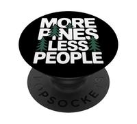 More Pines Less People Introvert Solo Hiking Saying PopSockets Adhesive PopGrip