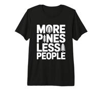 More Pines Less People Introvert Solo Hiking Saying Premium T-Shirt