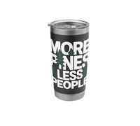 More Pines Less People Introvert Solo Hiking Saying Stainless Steel Insulated Tumbler