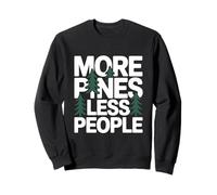 More Pines Less People Introvert Solo Hiking Saying Sweatshirt