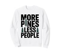 More Pines Less People Introvert Solo Hiking Saying Sweatshirt